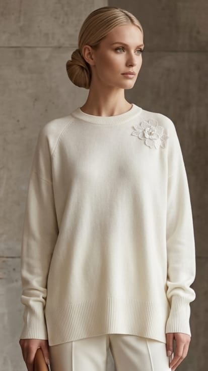 Sueter oversize de punto premium modelo Clara Chiara Vestimenta